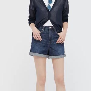 Uniqlo Jean shorts - high waist, mid length, dark wash - 30W